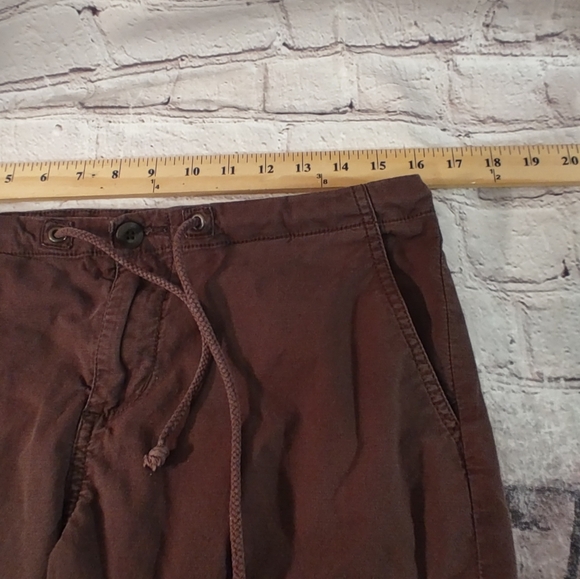 Prana Breathe Womens Cargo Brown Hiking Cinch Organic Cotton Shorts 10 - Picture 12 of 16